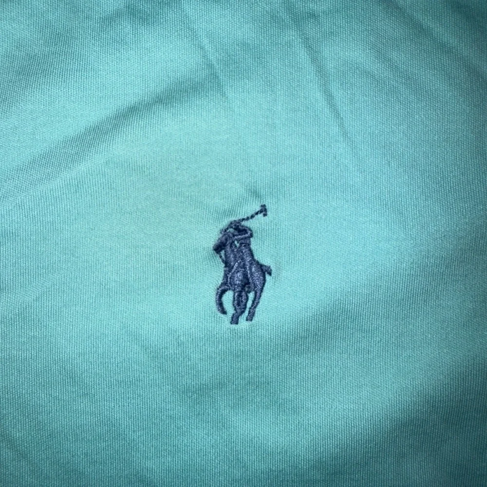 Polo Ralph‎ Lauren Polo Shirt Medium Aqua Blue teal Classic Fit Short Sleeve